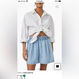 Free People Get Free Chambray Shorts